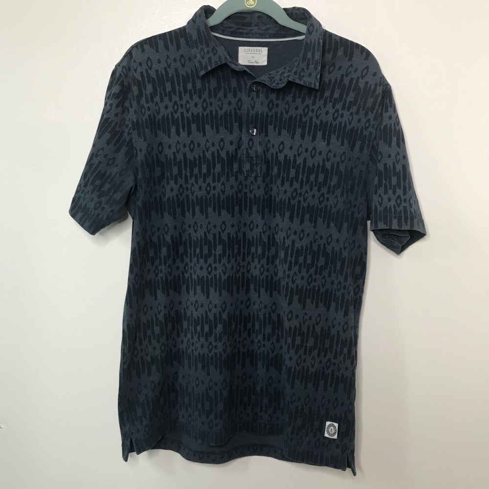 LinkSoul Tempus Fugit Printed Grey Polo Shirt